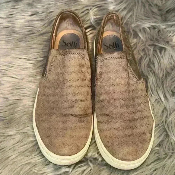 Sofft Somers lll Textured Reptile Print Slip On Flats Sneakers Size 7.5 - Picture 2 of 8